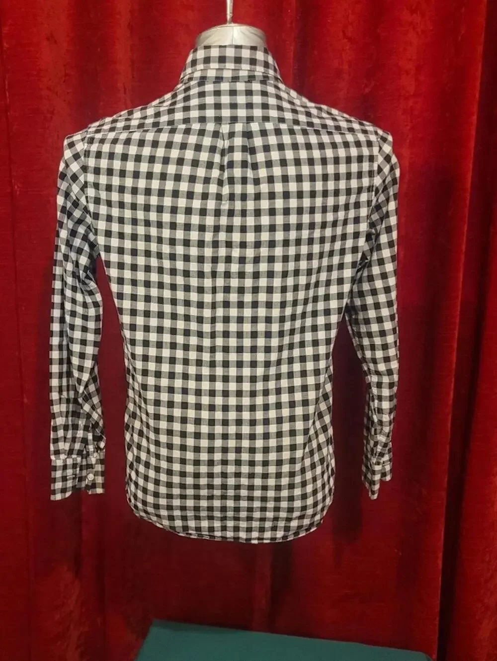 J. CREW STRETCH Classic Black and White Checkered Men's Shirt Sz S